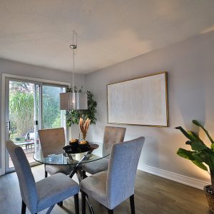 dining room showing up light