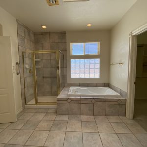 Owner's Suite Tub and Shower Before